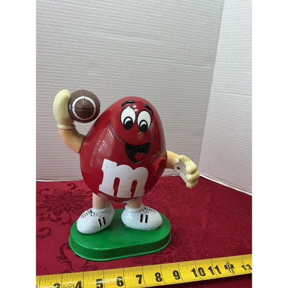 M&M'S Other - Vintage M&M's Red Character Football Candy Dispenser Mars Inc Collectible 9"